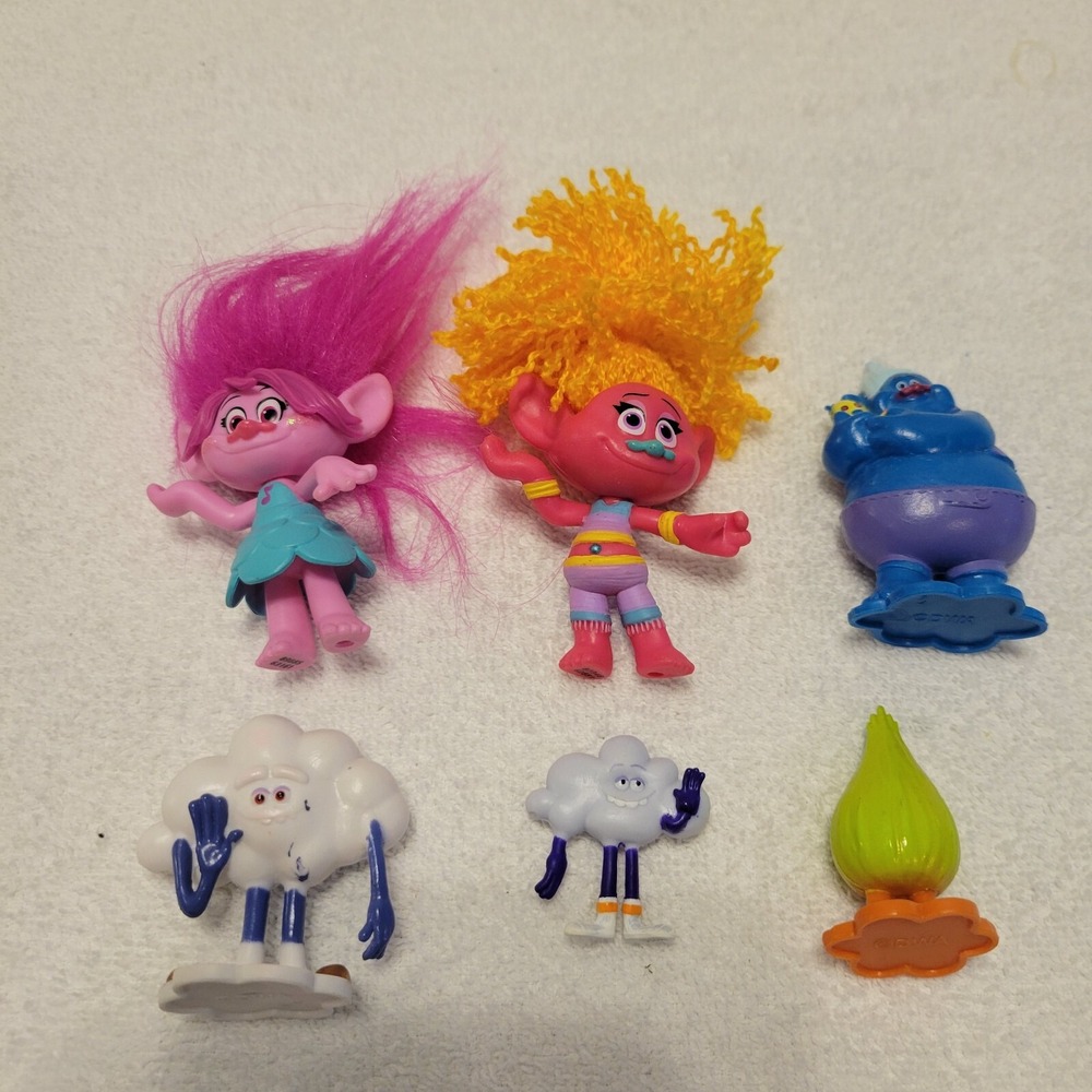 Lot of 6 DreamWorks Trolls World Tour‎ Mini Figures